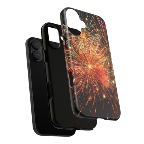 Coque feux d'artifice colorés rigide mate iPhone 16 Plus multicolore fine - 3