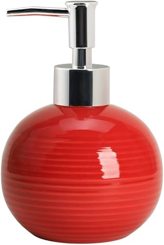 123Arts Dispensador de jabón retro de cerámica con bomba botella de jabón botella de loción