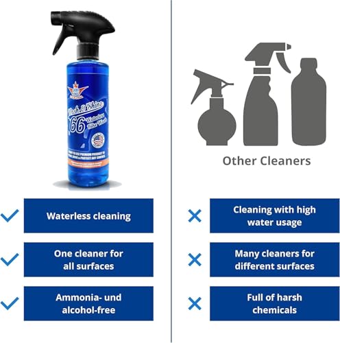 Image of Shinykings Motorcycle Cleaner Wash&Shine 66 | WATERLESS BIke Wash with Ultra Shine Finish | Powerful Motorcycle Detailing Spray for All Surfaces | Bike Cleaner California | 16 fl.oz