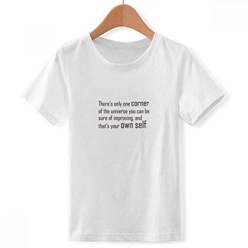 T-shirt blanc garçon XXXL avec citation inspirante motif multicolore DIYthinker