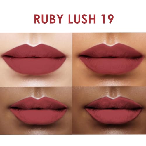 Image of One Wish Creamy Matte Lipstick Long Lasting for Women - Ruby Lush Shade 19 | Full Coverage | Creamy Formula | High-Pigment | SPF | Vitamin E, Almond Oil & Shea Butter for Moisturising Lip | 8 Hrs Lasting | Smooth Finish | 3.8 gm