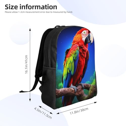 Parrot Cute Backpack Waterproof Lightweight Laptop Backpack Shoulder Bag Casual Daypack For Women Men4