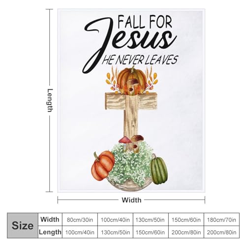 Couverture douce et pelucheuse Fall for Jesus pour cocooning sur canapé