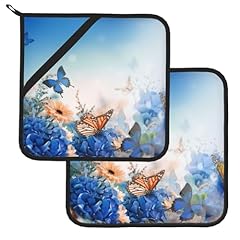 Butterfly Spring Blue Flowers