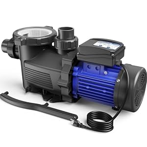AQUASTRONG 2 HP In/Above Ground Pool Pump with Timer, 115V, 8917GPH, High Flow, Powerful Self Primming Swimming Pool Pumps with Filter Basket