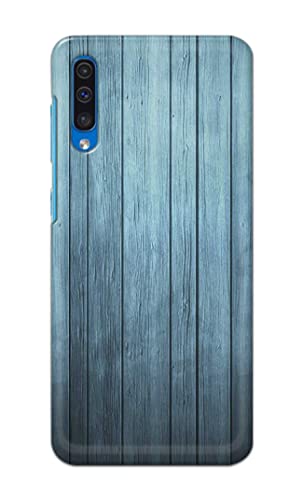 Image of Printed Hard Back Cover Case for Samsung Galaxy A50 | A50s | Samsung Galaxy A30s Back Cover (Wooden Blue) -702