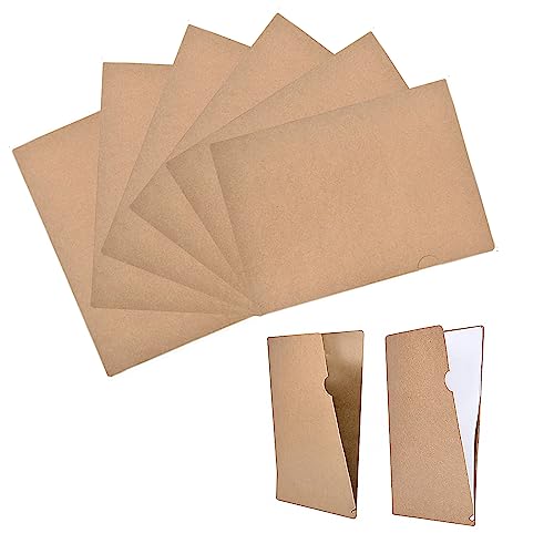 Dossiers en Papier Kraft A4 12Pcs Ouverture Supérieure et Latérale Chemise Cartonnée A4 Papier Kraft Dossier de Fichiers Pochette Porte Document...