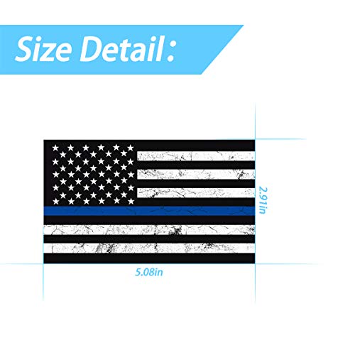 image for Blilo Reflective American US Flag Decal, 3 PCS 5