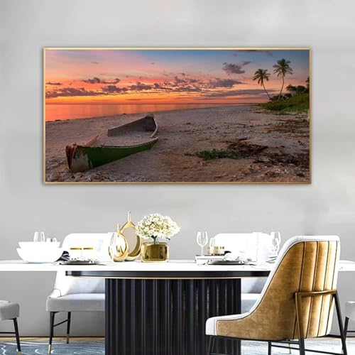 Peintures toile plage pour salon moderne et décoration murale grand format