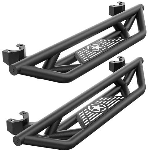 Estribos para Jeep Wrangler JK 2007-2018, acero negro miniatura 1