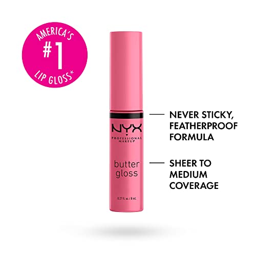 Nyx Professional Makeup Butter Gloss, Non-Sticky Lip Gloss - Vanilla Cream Pie (Mauve) #TOP1