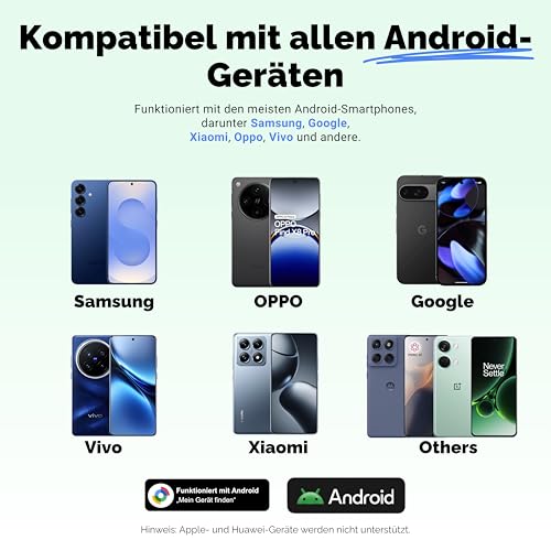 Lifemate Life Tag 4er-Pack – Bluetooth Smart Tag Android mit „Mein Gerät Finden“-App, Wasserdicht, Lange Batterielaufzeit Tracker Android – Perfekt für Schlüssel, Taschen, Haustiere und Gepäck