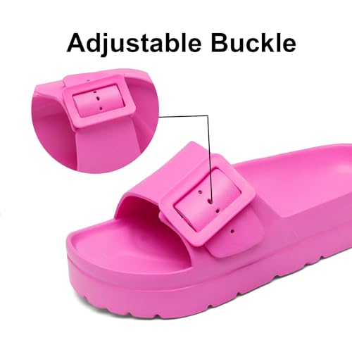 Image of TIKVAW Women's Platform & Wedge Sandals with Arch Support for Woman Slides Comfort Lightweight Outdoor Slippers Ultra Cushion