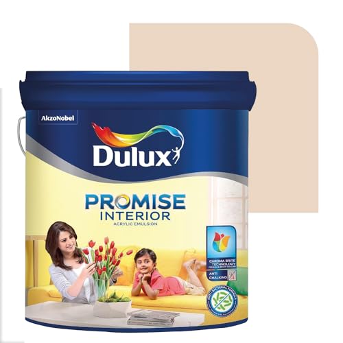 Image of Dulux Promise Interior Emulsion Paint (10L, Vanity) | Wall paint with Chroma Brite Technology for brighter longer-lasting colors | Rich Finish | Anti-chalk | Water-based | 3-year warranty