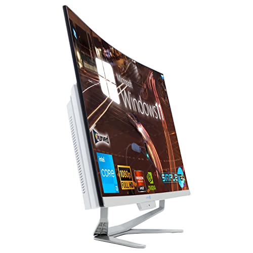 SIMPLETEK - PC All in One Display 27" Curvo Core i3 Tarjeta gráfica GTX1660 6GB Windows 11 | 64GB RAM SSD 4TB | Trabajo, Gaming - imagen 3