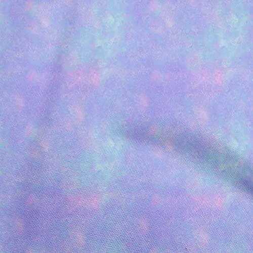 oneOone Polyester Spandex Medium Blue Fabric Tie Dye Craft Projects Decor Fabric Printed by The Yard 56 Inch Wide