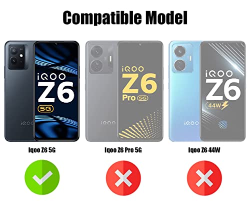 Image of Jkobi Back Cover Case for Vivo iQOO Z6 5G (Shockproof with Polycarbonate Clear Panel | Professional Black)