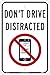 NMC TM250J Safety Sign Don?T Drive Distracted, 12X18.080 Aluminum