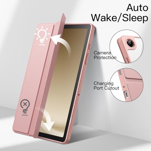 Coque Samsung Tab A9 Plus JETech protection fine or rose - 4