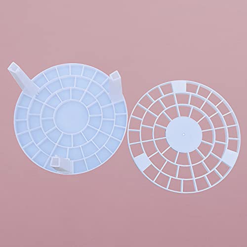 Kailife Makeup & Artist Paint Brush Holder 49 Hole Plastic Desk Stand Holding Rack For Pens, Pencils, Eyeliner, Cosmetic Brushes Crate Storage Organizer White thumb #5