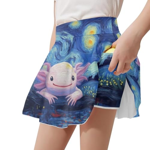 Xpyiqun Tennis Skirt for Girls 5-14 High Waist Athletic Skorts with Pockets Built-in Shorts 2 in 12