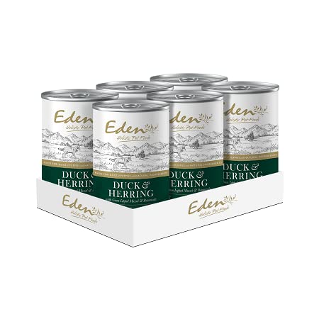 Eden Wet dog Food Duck & Herring | 6x 400g | Bulk Purchase | Excellent Food Score | High Meat Content | Trusted Manufacture