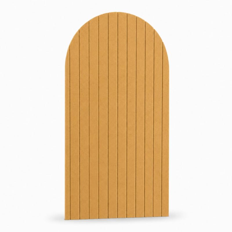 Image of MMT Acoustix Arch Felt Acoustic Wall Panel | Sound Proofing for Room |Premium Acoustic Panel |Pin Board for Wall |Sound Absorbing Panels | Arch Felt Acoustic Wall Panel |Camel| 120 x 60 cm | 2 Pcs