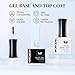 Morovan Acrylic Nail Kit & Base Top Coat: Clear Pink White Acrylic Powder and Professional Liquid set & Gel Base & Top Coat Set for Acrylic Nails Extension for Beginner