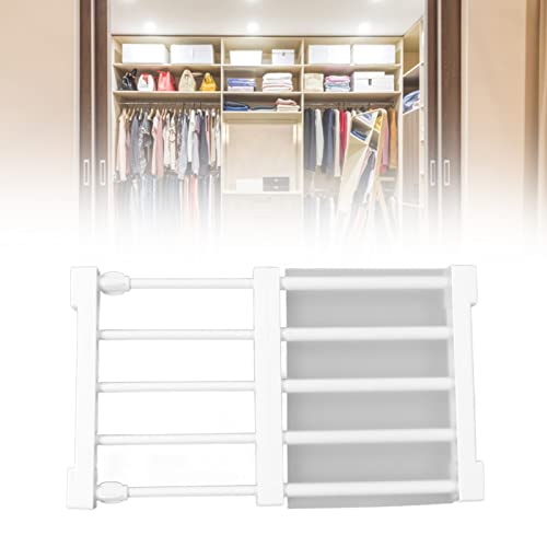 Yunir Closet Hanging Rod with Expandable, Closet Shelf with Hanging Rod Made of Premium PP and Steel Tube - Image 2