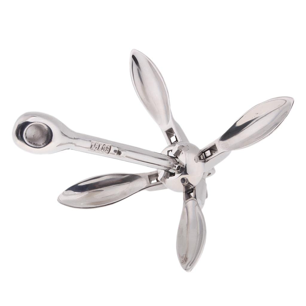 Anclajes Plegables de Acero Inoxidable de 1,5 Kg/3, para Barcos Y Kayaks.