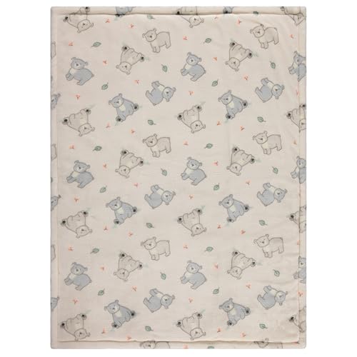 Image of 2-Ply Infant Blanket - Soft Fleece with Polyfill for Extra Fluffiness - Cozy and Warm Baby Blanket for Boys and Girls, 30x40 Inches - Dinosaur, Butterfly, Alphabet, Elephant, Bear Prints