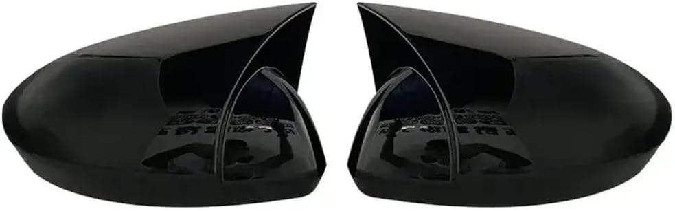 2 Pieces Glossy Black Car Side Wing Rearview Mirror Cover Cap Shell Compatible with Automotive Motorcycle Parts 4 2016 2019(Bright Black)