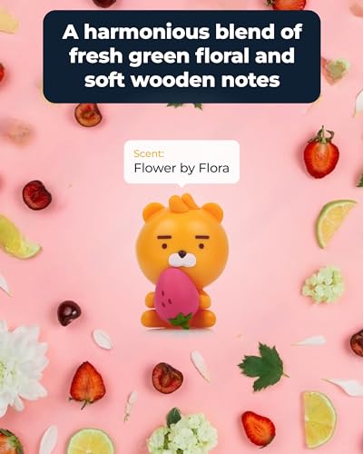 Image of AURA Car Air Freshener Vent Clip, Strawberry Ryan (Flower by Flora, 0.07fl oz*2, Pack of 2) - Long-Lasting Odor-Fighting Scent, Car Decoration Accessories, Diffuser, Absorber