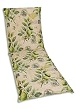 GO-DE Textil Bequeme und attraktive Polsterauflagen für Gartenliegen (Einzelset, Lemon Sand, Liegenauflage)