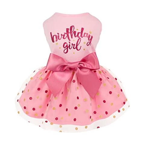 Fitwarm Birthday Girl Tulle Dress for Dogs Cover