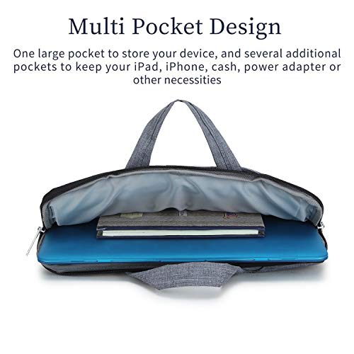 Image of SHIBUI Waterproof and Multi-Pocket Laptop Sleeve Handbag Compatible 12-13.3 Inch New 2018 Release A1932, A1989 & A1706 & A1708 | MacBook Air | 12.9 Inch iPad Pro (15 Inch, Grey)