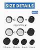 ZAMXHUG Fausse Boucle d'oreille Homme - 4 Paires Boucle d'oreille,Boucles d'oreilles Magnétiques en Acier Inoxydable pour Les Hommes Femme Rond Fausse Boucle d'oreille Clip Non-Piercing Noir 6-12mm #1