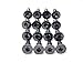Red Hound Auto 16 Compatible with Jeep Wrangler CJ 76-86 YJ 87-95 TJ 97-06 Windshield Frame/Hinge Torx Screws