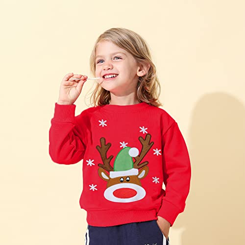 Ddsol Toddler Little Girl Christmas Sweatshirt Kid Ugly Santa Claus Reindeer Tree Shirt Xmas Long Sleeve Tee Top Clothes 3 Ddsol Toddler Little Girl Christmas Sweatshirt Kid Ugly Santa Claus Reindeer Tree Shirt Xmas Long Sleeve Tee Top Clothes - Image 4