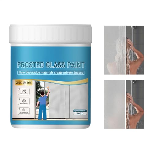 Pintura Para Vidrio Esmerilado Para Ventanas - Pintura Impermeable Para Privacidad De Ventanas De 500 G | Pintura Impermeable Para Proteger La Privacidad | Pintura A Base De Agua Para Ventanas | Pintu