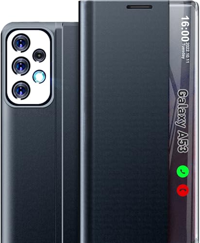 Coque à rabat miroir Samsung Galaxy A53 5G étui fenêtre transparente