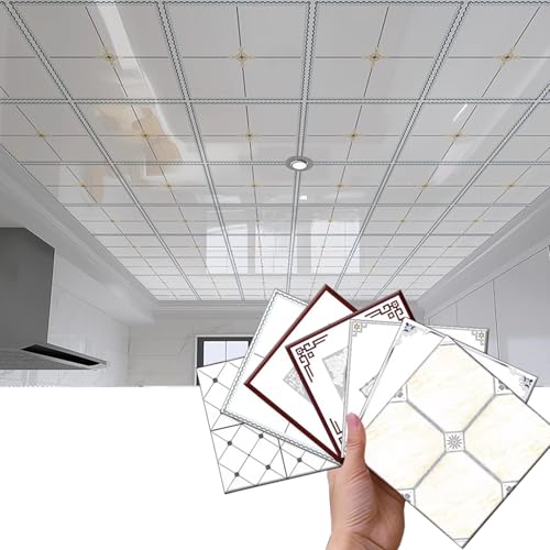 Baldosas decorativas de mármol autoadhesivas en pack de 100 unidades para salón 2