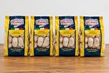 Selezione Biscotti Artigianali Di Castellammare Di Stabia Pacco Blu Fiocchetto Di Neve Naspro Classico Al Limone E All’Anice Snack Dolci Tipici Campani Glassati (Naspro Tradizionale 4x200Gr)