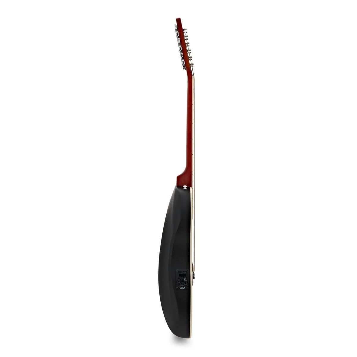 Chitarra elettroacustica a 12 corde Roundback di Gear4music, nero | Accordatore e controlli tono integrati, corpo ABS roundback per comfort e proiezione, suono iconico 12 corde