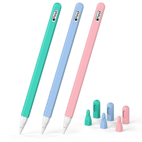 Fundas para Apple Pencil 2 silicona antiarañazos con cubiertas de puntas para iPad 11 y 12.9