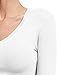 NE PEOPLE Womens Light Weight Basic 3/4 Sleeve V Neck Casual T Shirt with Stretch-White-M