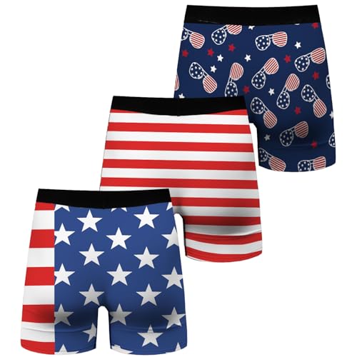 1 or 3 Pack Men's Novelty Boxer Briefs Funny Boxer Shorts Hilarious Gag Gifts Christmas Underwear for Men No Fly2
