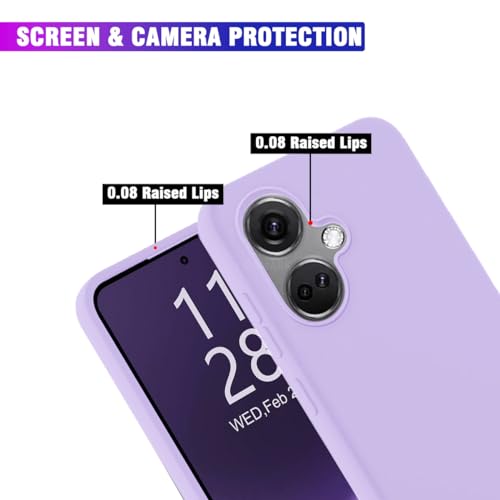 Image of LIRAMARK Liquid Silicone Soft Back Cover Case for OnePlus Nord CE 3 5G (Lavender)