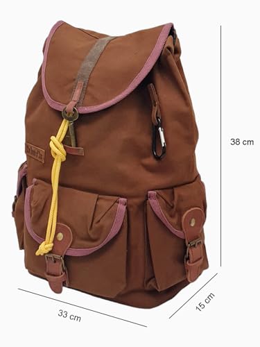 The House of Tara Canvas Backpack 19L Khaki Green - Image 8