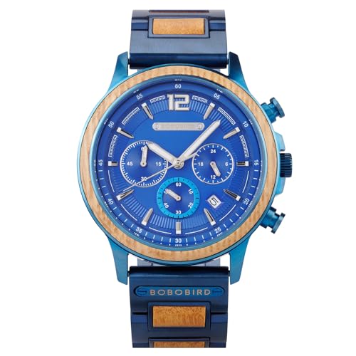 Montre chronographe homme bois BOBO BIRD GT187 | L'accessoire idéal du quotidien au bureau